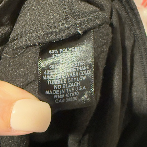 Kerrits Fleece Lite II Knee Patch Riding Tights Womens Large Black Equestrian - Picture 9 of 10